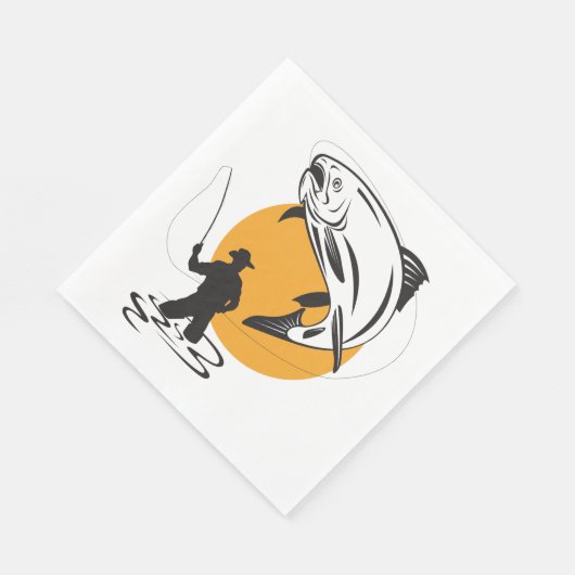 Forellenfischerei Serviette (Ecke)