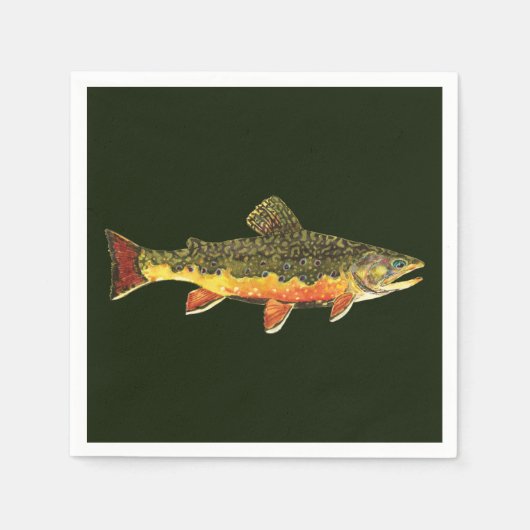 Forellenfischerei Serviette (Vorderseite)