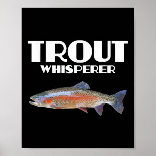 Forellenfischerei-Shirt - Steelhead Regenbogenfore Poster