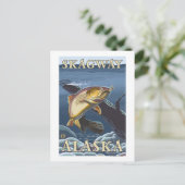 Forellenfischerei - Skagway, Alaska Postkarte (Stehend Vorderseite)