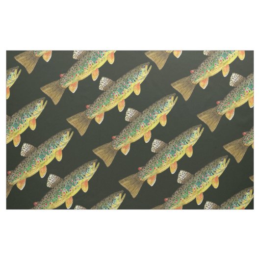 Forellenfischerei Stoff (Yard (91,4 cm))
