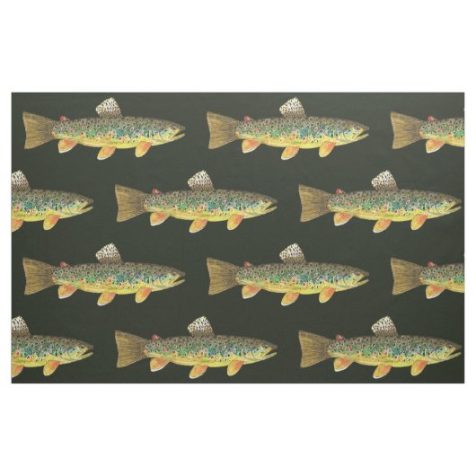 Forellenfischerei Stoff (Yard (91,4 cm))