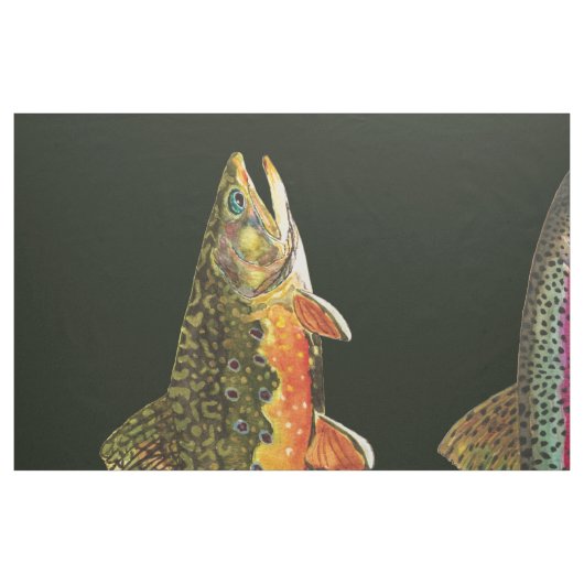 Forellenfischerei Stoff (Fat Quarter (45,7 x 55,9 cm))