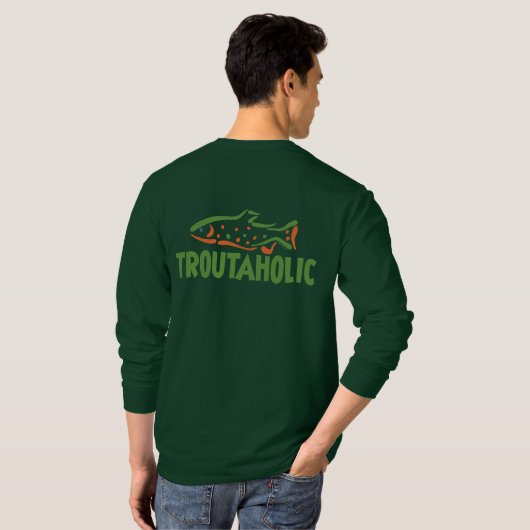 Forellenfischerei T-Shirt (Schwarz voll)