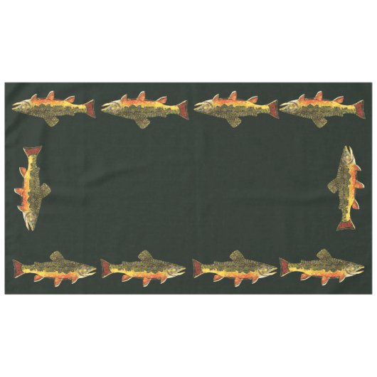 Forellenfischerei Tischdecke (Vorderseite (Horizontal))