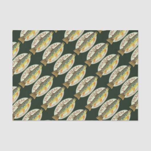 Forellenfischerei - TROUT BUM - Seidenpapier (Vorderseite)