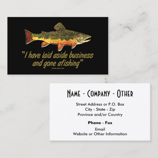 Forellenfischerei Visitenkarte (Vorne/Hinten)