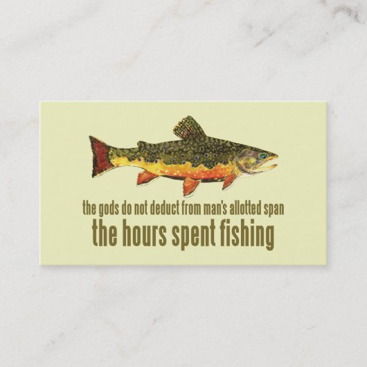 Forellenfischerei Visitenkarte (Vorderseite)