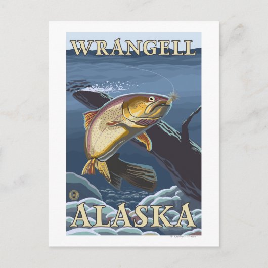 Forellenfischerei - Wrangell, Alaska Postkarte (Vorderseite)