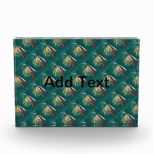 Forellenfliege Fliegenfliege auf grüner Fotoblock (Vorderseite)