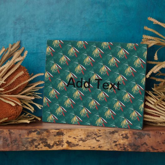 Forellenfliege Fliegenfliege auf grüner Fotoplatte (Seite)