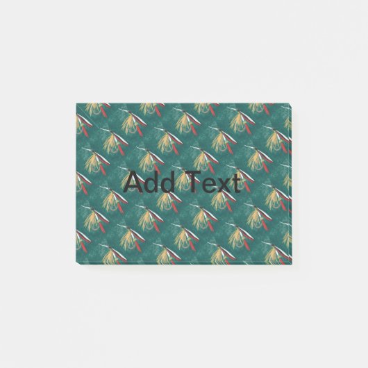 Forellenfliege Fliegenfliege auf grüner Post-it Klebezettel (Vorderseite)