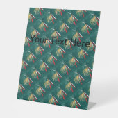 Forellenfliege Fliegenfliege auf grüner Sockelschild (Vorderseite)