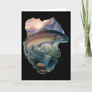 Forellenfliegenfischen Berge Natur Angler  Karte