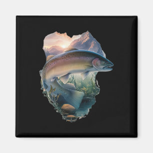 Forellenfliegenfischen Berge Natur Angler Magnet