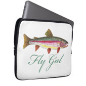Forellenfliegenfischen Laptopschutzhülle (Vorne Rechts)
