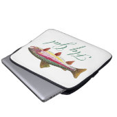 Forellenfliegenfischen Laptopschutzhülle (Vorne Knopf)