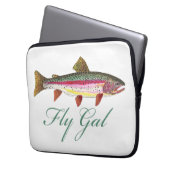 Forellenfliegenfischen Laptopschutzhülle (Vorderseite Links)