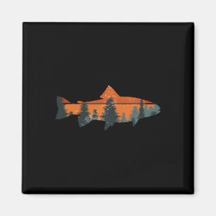 Forellenfliegenfischen Natur Outdoor Angler Gesche Magnet