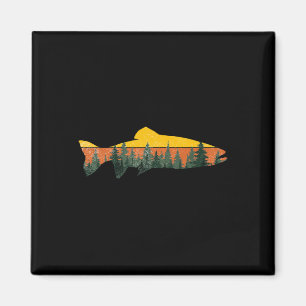 Forellenfliegenfischen Outdoor Wald Natur Wildtier Magnet