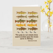 Forellenfliegenfischkarte Karte (Gelbe Blume)