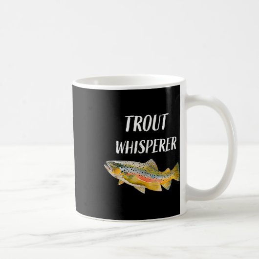 Forellenflüsterer Fly-Fischen Regenbogenforelle Kaffeetasse (Rechts)