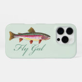 Forellenflyfischen iPhone Hülle (Rückseite (Horizontal))
