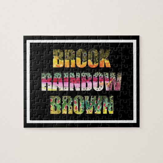 Forellenhäute des Bachs, Regenbogen, Braunen Puzzle (Horizontal)