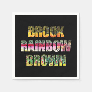Forellenhäute des Bachs, Regenbogen, Braunen Serviette