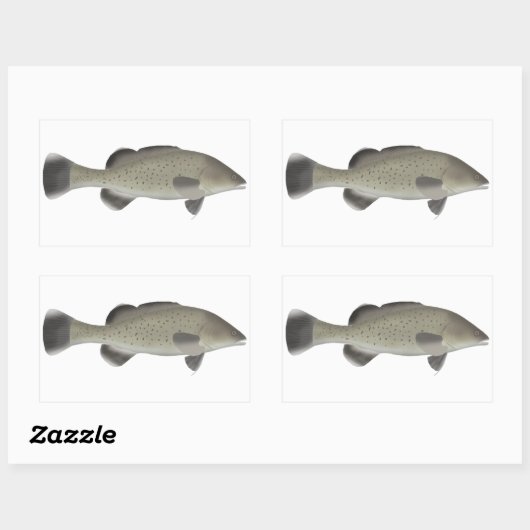 Forellenkrebs Rechteckiger Aufkleber (Blatt)