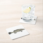 Forellenkrebs Rechteckiger Pappuntersetzer (Vor Ort)