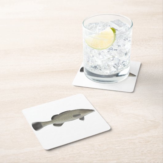 Forellenkrebs Rechteckiger Pappuntersetzer (Vor Ort)