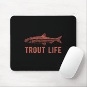 Forellenleben-Angeln-Novelty-Angler-Geschenk Mousepad (Mit Mouse)