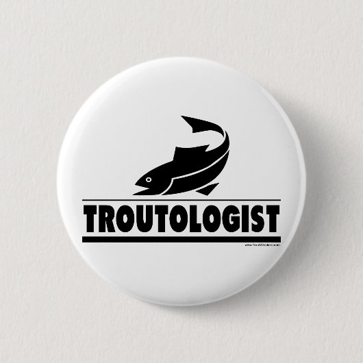 Forellenologe - Humoraler Forellenfisch Button (Vorderseite)