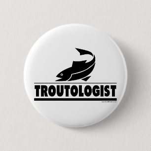Forellenologe - Humoraler Forellenfisch Button