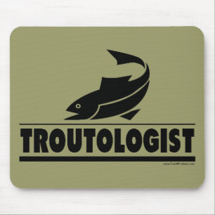 Forellenologe - Humoraler Forellenfisch Mousepad