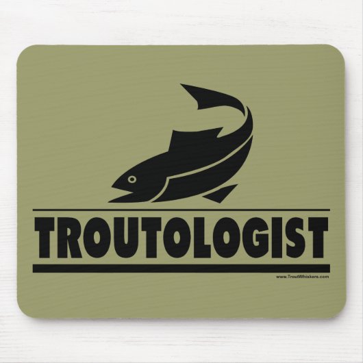 Forellenologe - Humoraler Forellenfisch Mousepad (Vorne)