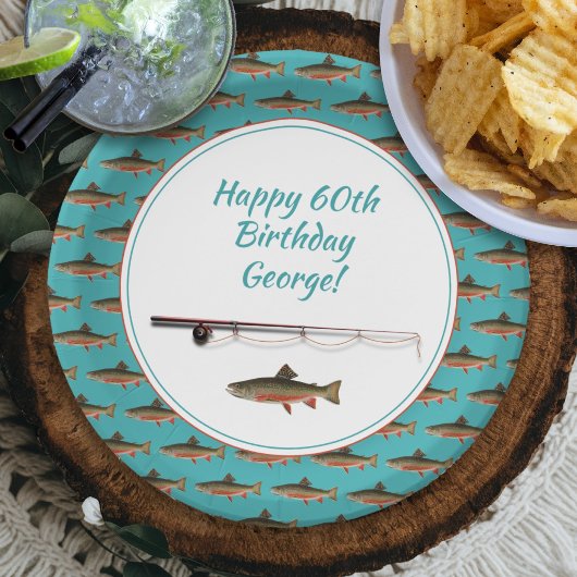 Forellenpapiertafel für das Party zum Ruhen von Fi Pappteller