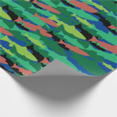 Forellenschule für FARBEN Geschenkpapier (Ecke)