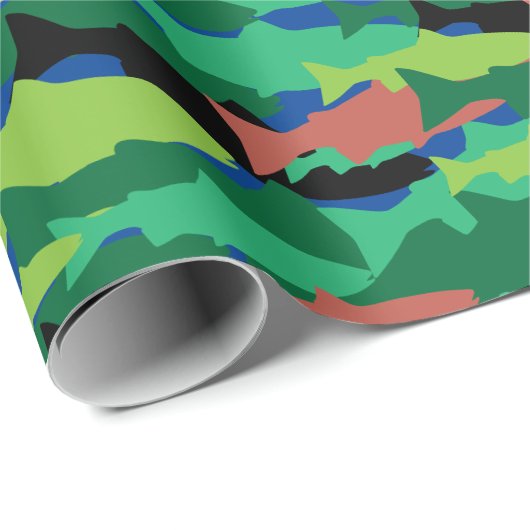 Forellenschule für FARBEN Geschenkpapier (Rolleneckpunkt)