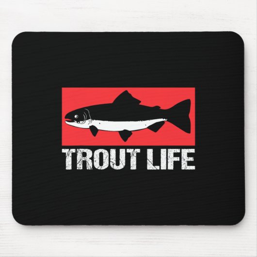 Forellensee Fischen Forelle Life Mousepad (Vorne)