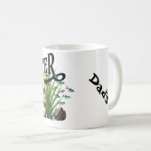 Forellensee Jagd auf eine Schule der Minnows Kaffeetasse (VorderseiteRechts)