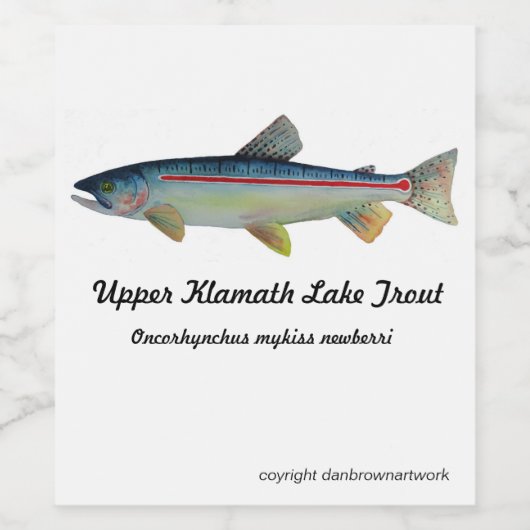 Forellenwein Weinetikett (Einzelnes Label)