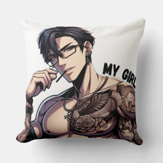 Foremine - Hot Anime Tattooed Man Pillow Kissen