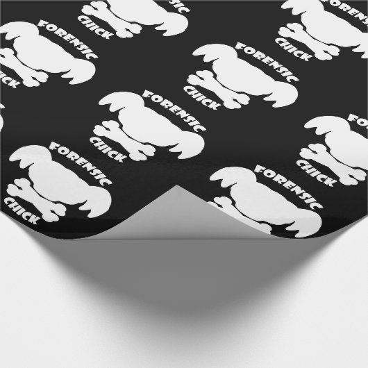 Forensic Chick Geschenkpapier (Ecke)