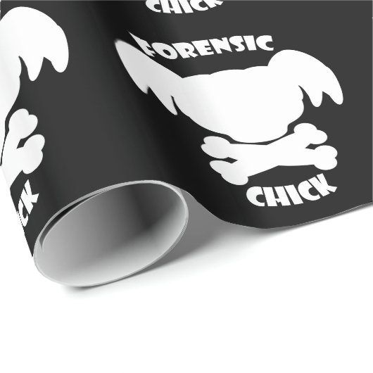 Forensic Chick Geschenkpapier (Rolleneckpunkt)