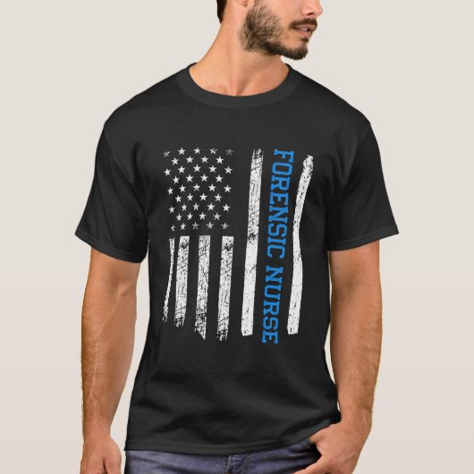 Forensic Nurse US American Flag Nurse Correctiona T-Shirt (Vorderseite)