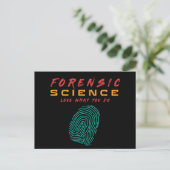 FORENSIC SCIENCE LIEBE WAS SIE TUN - #lablife Postkarte (Stehend Vorderseite)
