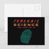 FORENSIC SCIENCE LIEBE WAS SIE TUN - #lablife Postkarte (Vorne/Hinten)
