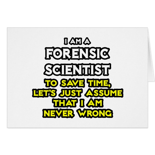 Forensic Scientist .. Angenommen, ich habe nie Unr (Vorderseite (Horizontal))